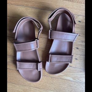 J Crew almost new leather sandals.